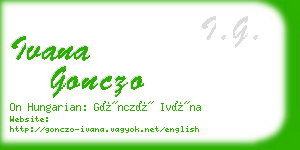 ivana gonczo business card